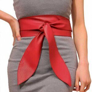 Wide Leather Corset Belt for Women Black Waistband Fashion Wrap Accessory